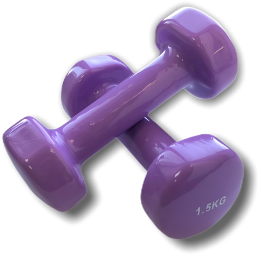 Гантели обливные виниловое покрытие INDIGO 92005 2шт*1.5кг