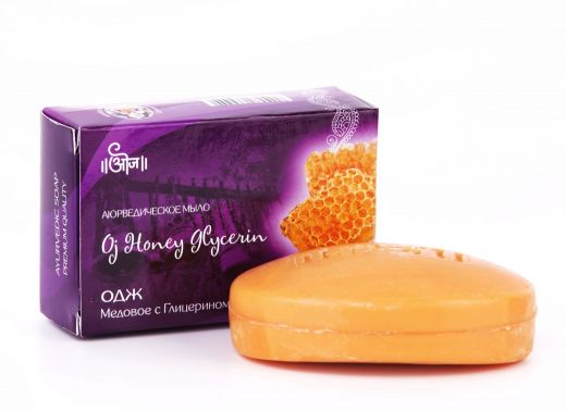Мыло аюрведическое Одж Мед с Глицерином | 100 г | Oj Honey Glycerin Soap