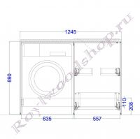 Тумба под стиральную машину "Челси-2М-схема