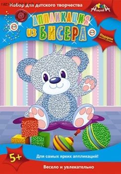 Аппликация из бисера "Мишка ".