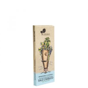 Шоколад горький сицилийский с Морской солью и Базиликом Ciokarrua Cioccolato Siciliano Sale e Basilico 50 г - Италия