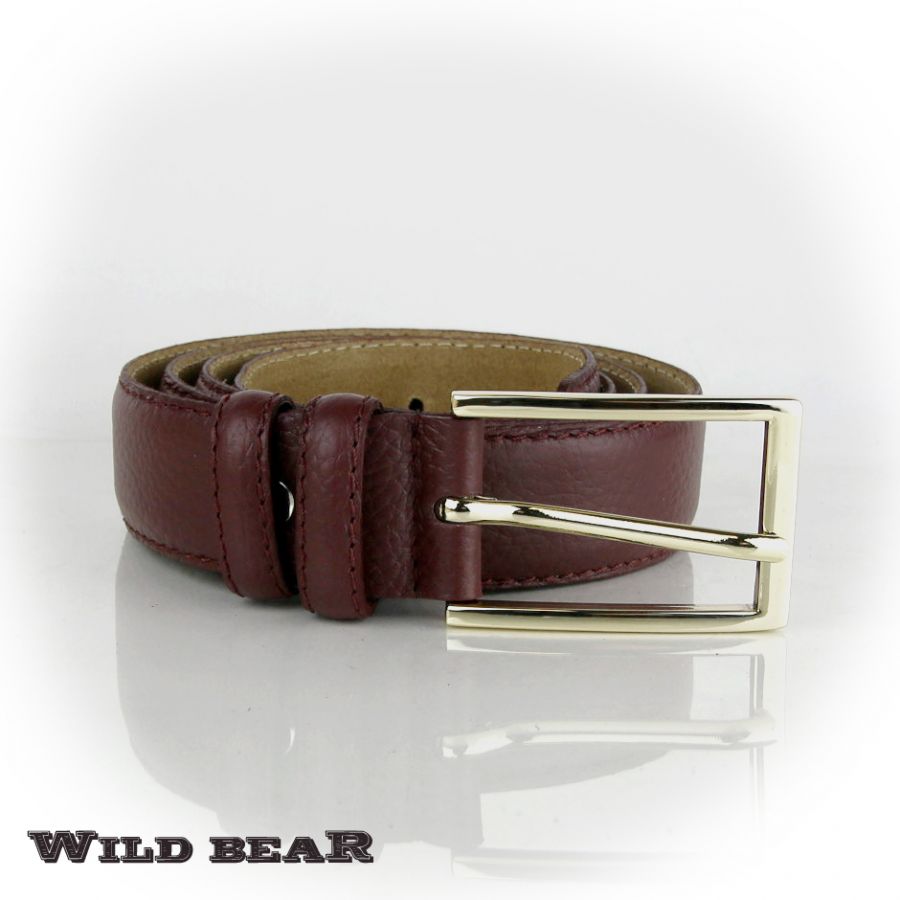 Ремень WILD BEAR RM-015m Vinous (в кожаном чехле)