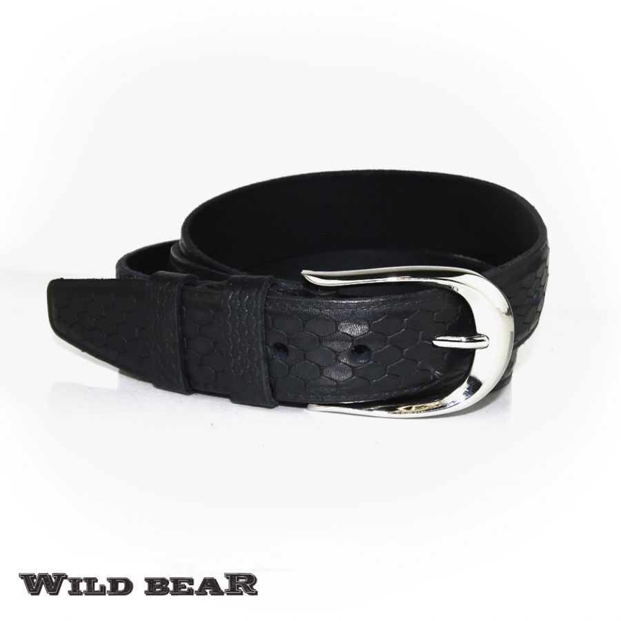 Ремень WILD BEAR RM-021m Black (в кожаном чехле)
