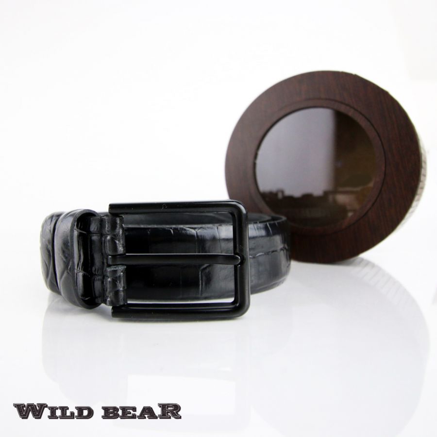 Ремень WILD BEAR RM-002f Black Premium (в деревянном футляре)