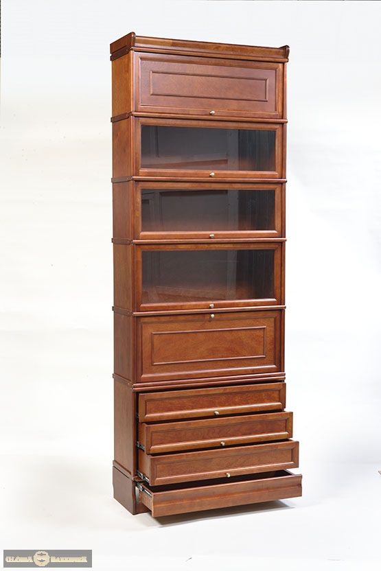 Шкаф для библиотеки К 274 модульно-секционного книжного шкафа серии Кенигсберг-Люкс с мини-баром