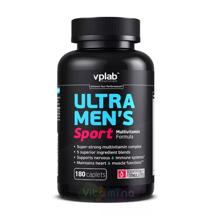 VPLab Витаминно-минеральный комплекс для мужчин Ultra Men's Sport Multivitamin Formula, 180 капс