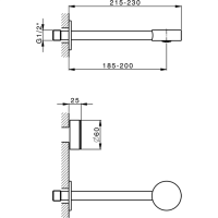 Смеситель для раковины Cisal Slim SM013510 схема 2