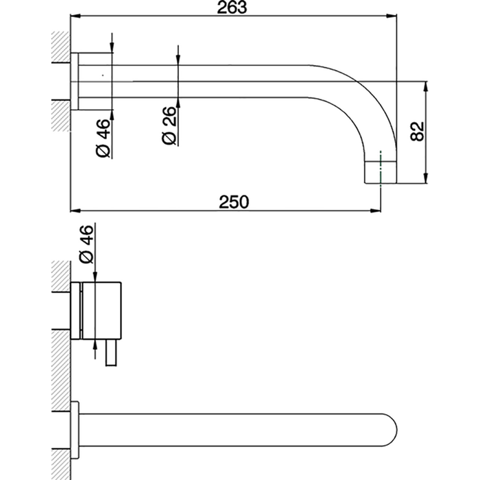 Смеситель для раковины Cisal Nuova Less LN013510/LN013511/LN013512 схема 2