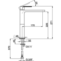 Смеситель для раковины Cisal Lineaviva LV003540 схема 2