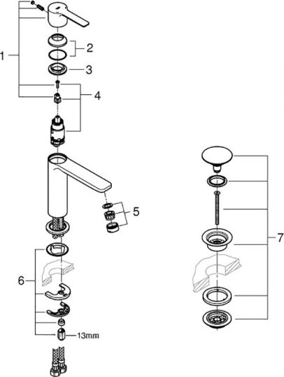 Смеситель Grohe Lineare New для душа 23106001 ФОТО