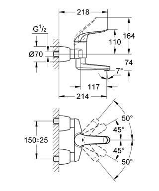 Смеситель Grohe Euroeco Speсial для раковины 32771000 ФОТО