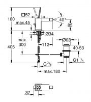 Смеситель Grohe Eurocube Joy для биде 23664000 схема 2