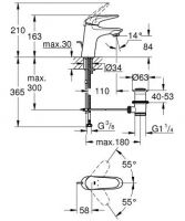 Смеситель Grohe Eurostyle 2015 для раковины 23707LS3 схема 7