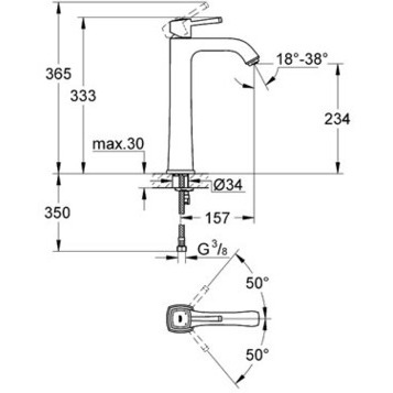 Смеситель Grohe Grandera для раковины 23313IG0