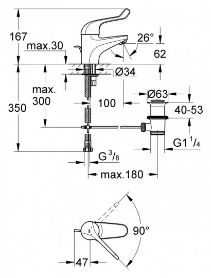 Смеситель Grohe Euroeco Speсial для раковины 32788000 ФОТО