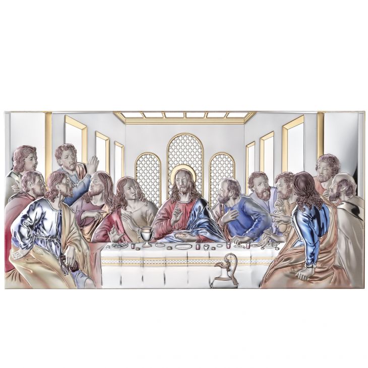 Серебряная икона Тайная Вечеря (Италия)