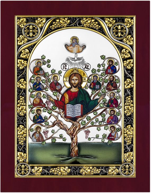 Серебряная икона Древо Жизни (Италия)