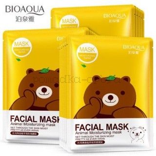 Маска с эссенцией зеленого чая BioAqua Fasial Animal Mask