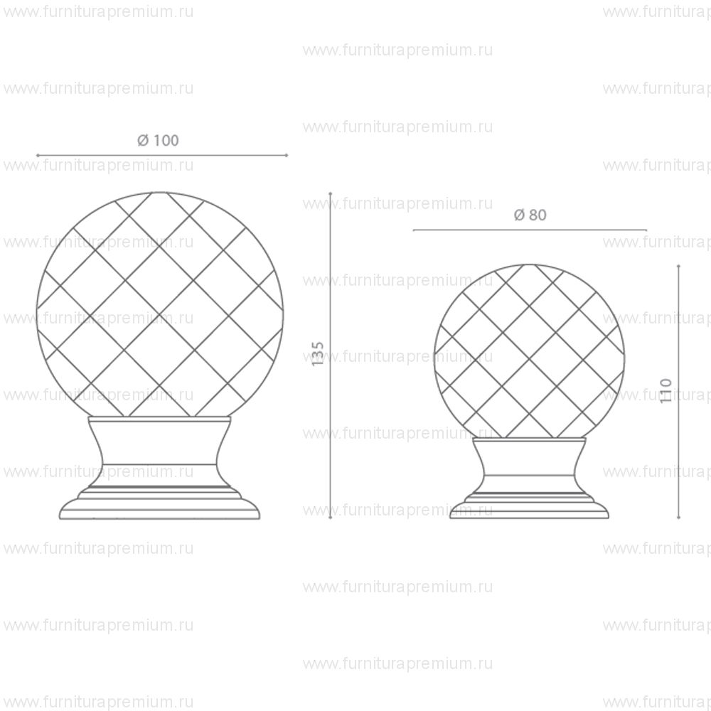 Ручка кноб Glass Design Stella