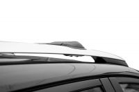 Багажник на рейлинги Renault Koleos 2008-16, Lux Hunter, черный, крыловидные аэродуги