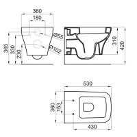 схема унитаза Noken Forma Rimless