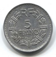 5 франков 1947 года Франция