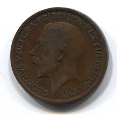 1/2 пенни 1920 года Великобритания