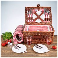 Набор для пикника на 4 персоны Kuchenland Box Picnic 40х28х20 см HQCF-74009 фото2