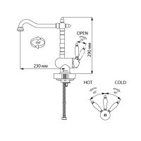 Смеситель Omoikiri Kyoto для кухни 4994288 схема 6 Смеситель Omoikiri Kyoto для кухни 4994288 схема 6