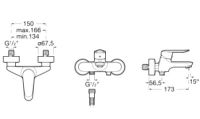 Смеситель Roca Logica для ванны и душа 5A0227COO схема 2