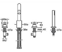 Смеситель Roca Loft для ванны 81240.0000 схема 2