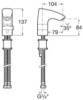 Сенсорный смеситель Roca M3 цвет хром 7.5A55.0.2C0.0 схема 2