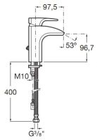 Смеситель Roca Thesis для раковины 7.5A30.5.0C0.0 схема 2