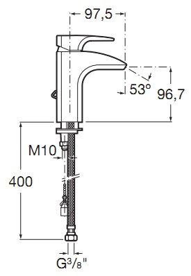 Смеситель Roca Thesis для раковины 7.5A30.5.0C0.0 ФОТО