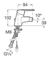 Смеситель Roca Victoria-N для биде 7.5A60.2.5C0.0 схема 2