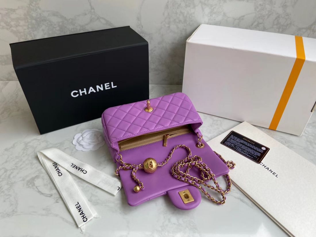 CHANEL Shoulder Flap Bag 20 cm
