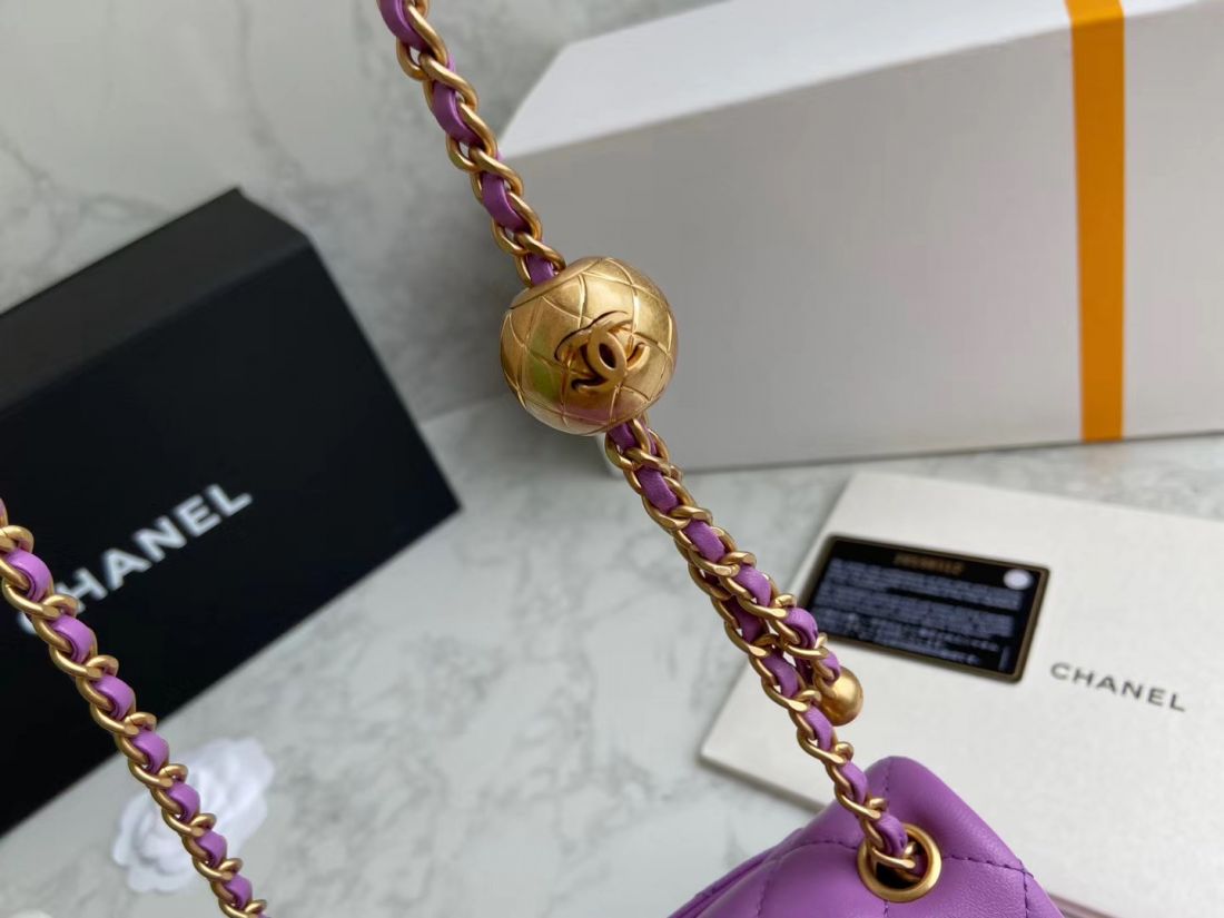 CHANEL Shoulder Flap Bag 20 cm