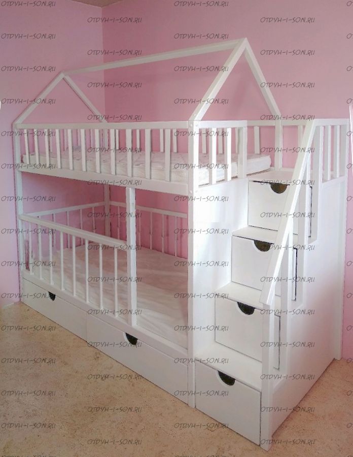 Кровать двухъярусная Домик Standard №14 (любые размеры)