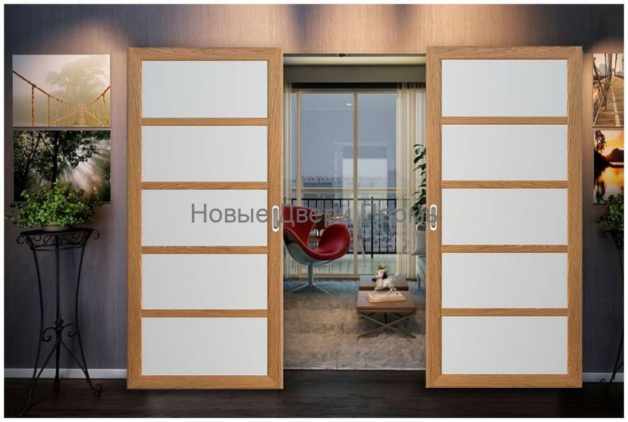 Перегородка межкомнатная раздвижная Орех
