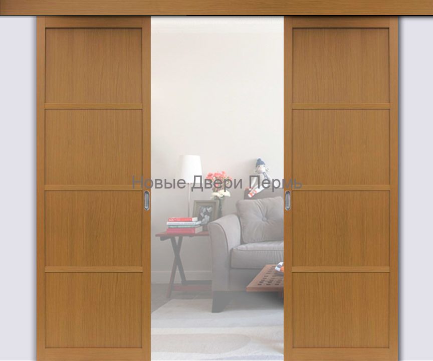 Перегородка межкомнатная раздвижная Орех