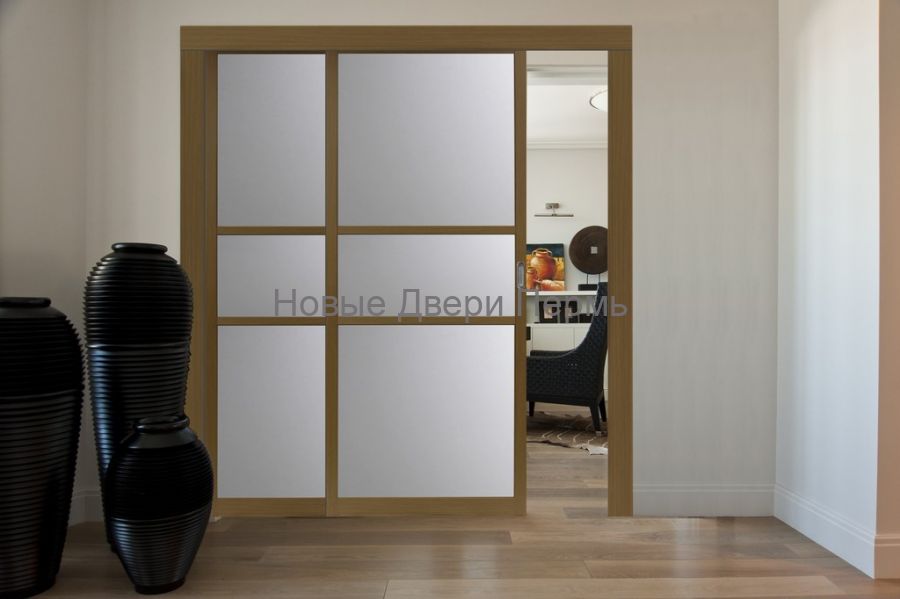 Перегородка межкомнатная раздвижная Орех