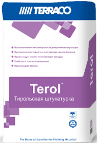 Декоративная Штукатурка Шуба Terraco Terol Granule 25кг Серая, Минеральная, Размер Зерно 2.0мм / Террако Терол Гранул