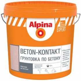 Грунт с Кварцевым Наполнителем Alpina Beton-Kontakt 4.0кг Адгезионный / Альпина Бетонконтакт