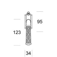 Оконная ручка Salice Paolo Giza 3327 DK.схема