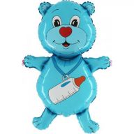 Шар "Медвежонок мальчик синий"