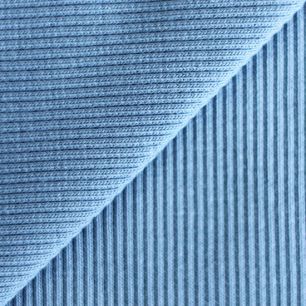 Лоскут трикотажной ткани кашкорсе Синий джинсовый