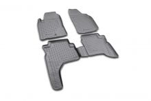 Коврики в салон MITSUBISHI Pajero Sport 1997-2008, 4 шт. (полиуретан, серые)