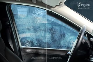 Дефлекторы окон Vinguru Hyundai Elantra HD 2006-2011 сед накладные скотч к-т 4 шт., материал акрил, шт