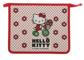 Папка для тетрадей А5 Hello Kitty молния сверху, ламинированный картон, для девочки