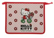 Папка для тетрадей А5 Hello Kitty молния сверху, ламинированный картон, для девочки